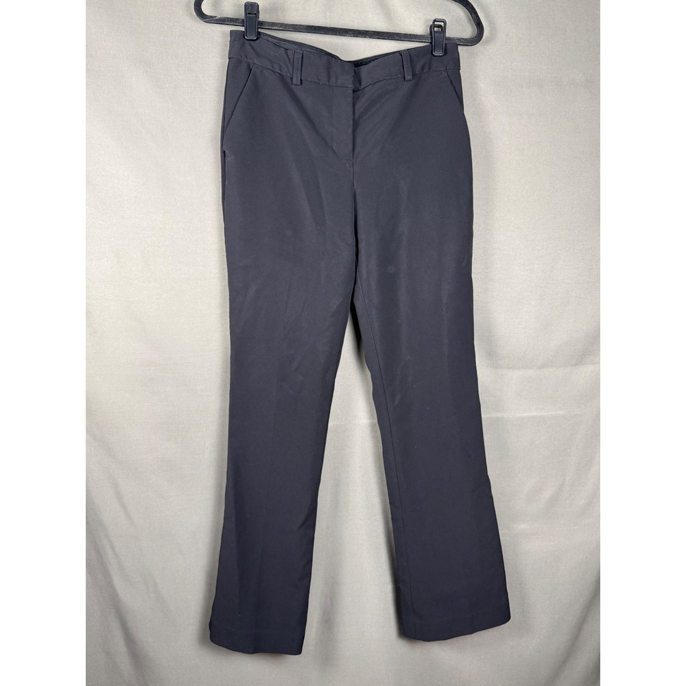Express Editor Dress Pants Women 4S Black Straight Leg Stretch Workwear Trousers